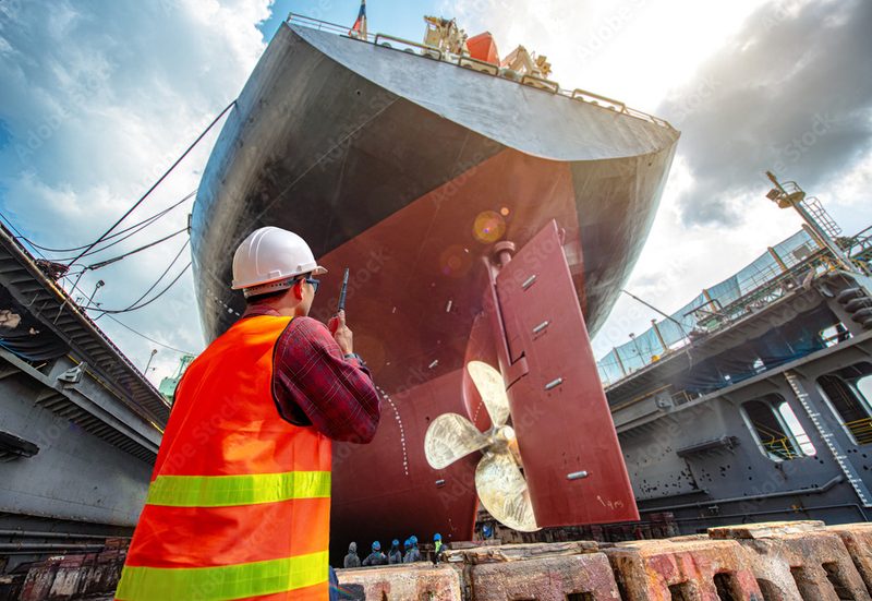 Big ship's rudder