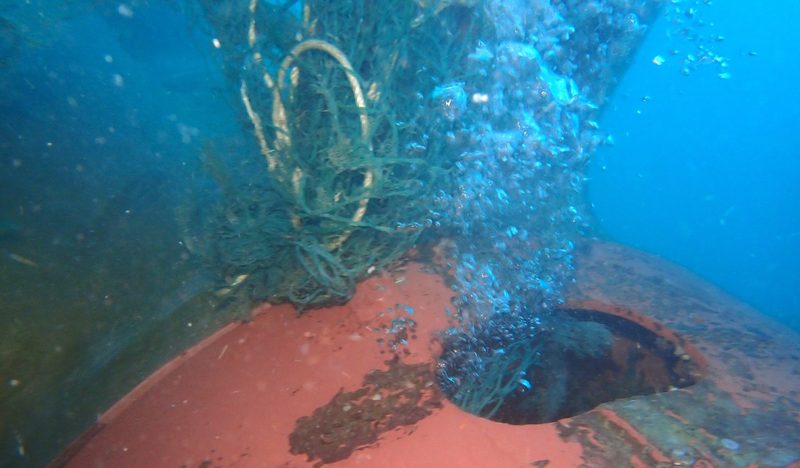 Entanglement Debris on Propeller