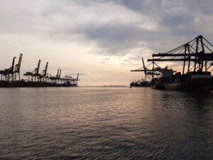 Container cranes at Laem Chabang Port, Thailand