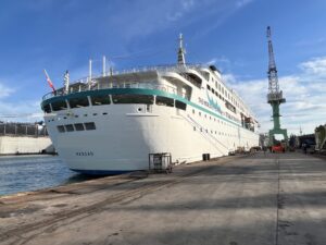 Passenger ship alongside a Thai port